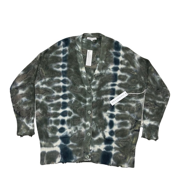 Young Fabulous & Broke Cardigan Sweater Distressed Tie Dye Knit Button Front NEW - Picture 4 of 15